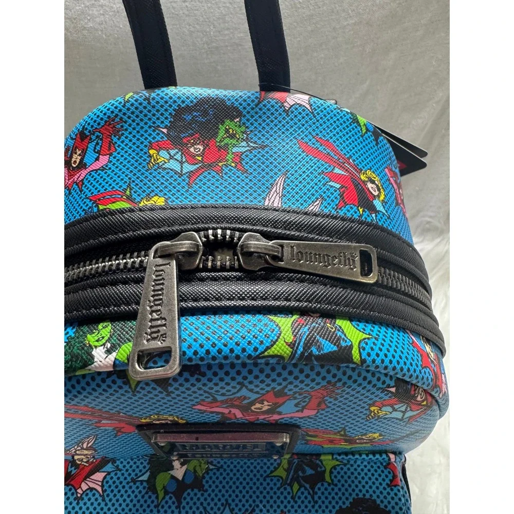 Loungefly‎ Marvel Woman Comics Mini Backpack Blue  Adjustable Straps#265